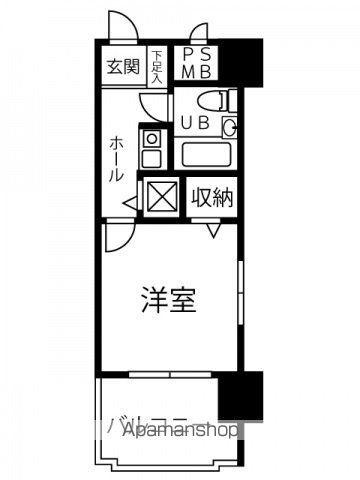 トーカンキャステール己斐本町(1K/7階)の間取り写真