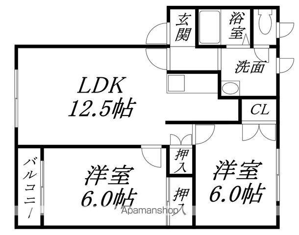 サンハイツMAX八(2LDK/2階)の間取り写真