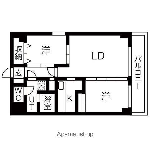 グリーンコート(2LDK/8階)の間取り写真