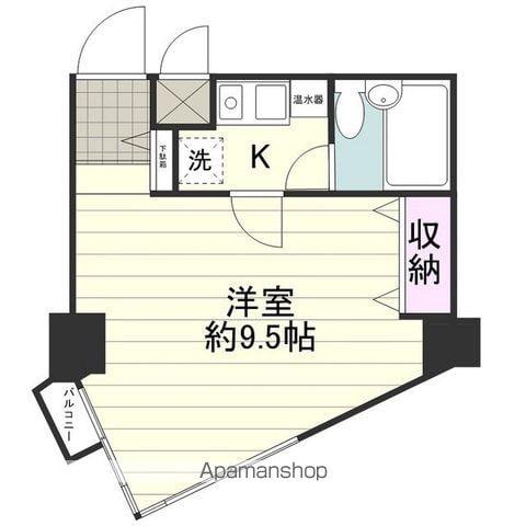 ライオンズマンション天文館(ワンルーム/4階)の間取り写真
