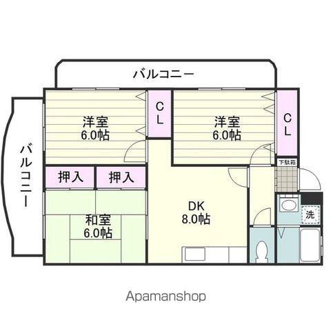 スピカ33(3DK/4階)の間取り写真