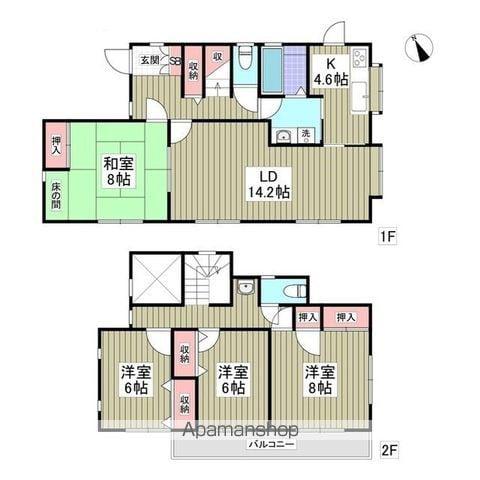 京成電鉄本線 京成酒々井駅 徒歩30分 2階建 築32年(4LDK)の間取り写真