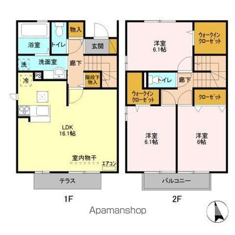 ファミリアつくば(3LDK)の間取り写真