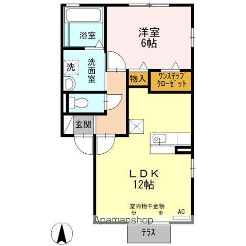 ロンドリーナ(1LDK/1階)の間取り写真