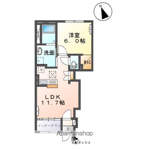 コンフォール弐番館(1LDK/1階)の間取り写真