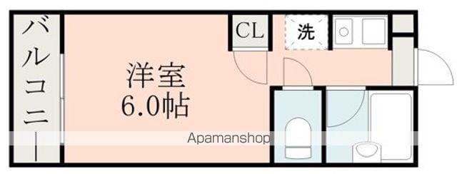 キャッスルマンション(ワンルーム/4階)の間取り写真