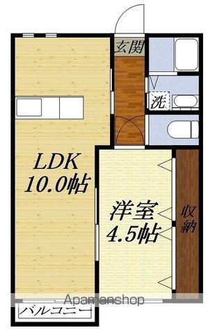 サンビレッジI(1LDK/1階)の間取り写真