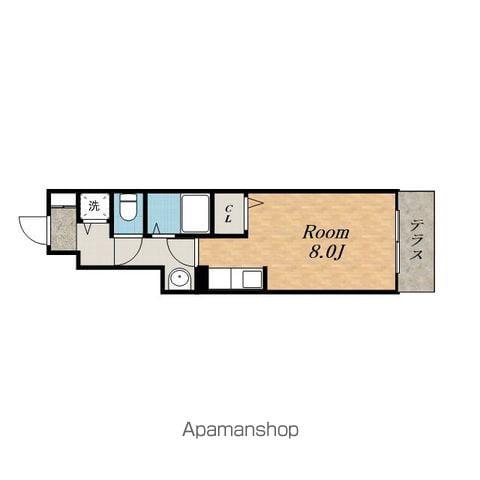 エスポワール参番館(ワンルーム/1階)の間取り写真