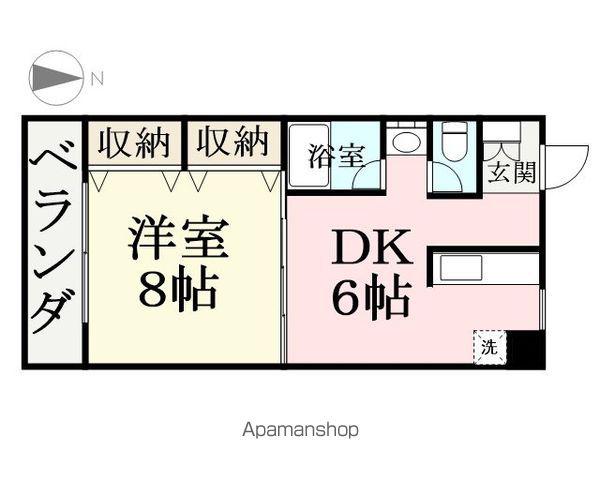 ウエストアネックス(1DK/3階)の間取り写真