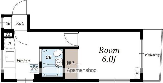 メゾン・ド・フロール(1K/3階)の間取り写真