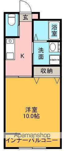 ビエナ駅西(1K/1階)の間取り写真