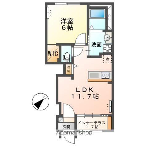 ラビエール(1LDK/1階)の間取り写真