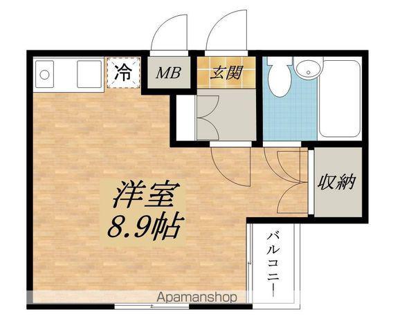 シャングリラ(ワンルーム/2階)の間取り写真