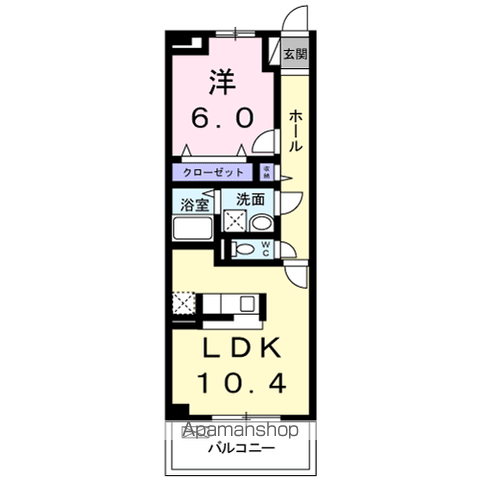 CENTURY HILLS(1LDK/1階)の間取り写真