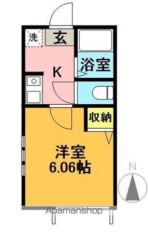 レジェンド平島(1K/1階)の間取り写真