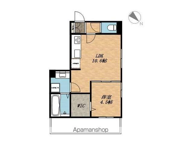 シャルール(1LDK/3階)の間取り写真