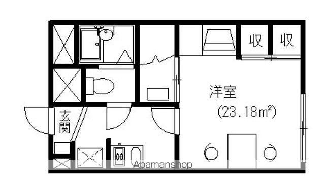 レオパレス泉(1K/1階)の間取り写真
