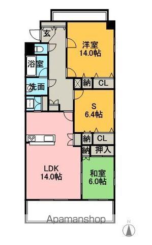 キャッスルハイツ知多半田駅前(2SLDK/2階)の間取り写真