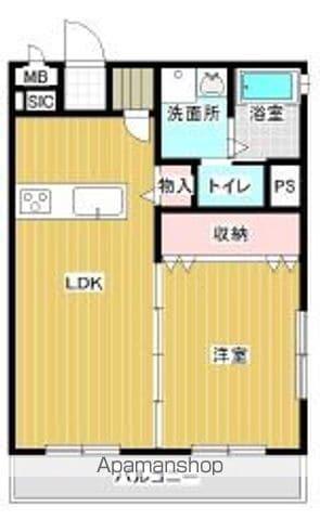 セレブレイト・イースト(1LDK/3階)の間取り写真