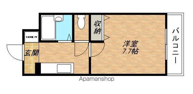 パストラール小脇(1K/1階)の間取り写真