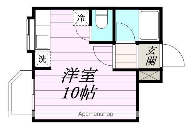 デュエル雅(ワンルーム/2階)の間取り写真