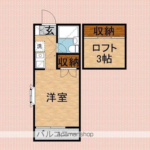 ゼフィールⅢ(ワンルーム/2階)の間取り写真