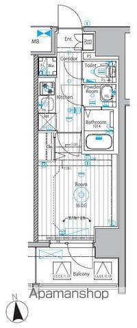 メイクスアート上前津Ⅵ(1K/10階)の間取り写真