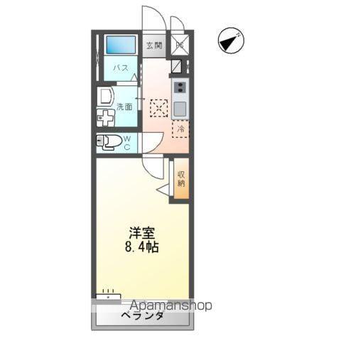 LIMNE(1K/2階)の間取り写真