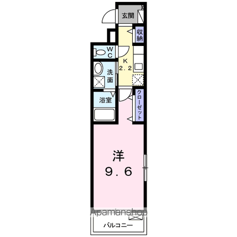 ベル ソーレ(1K/2階)の間取り写真