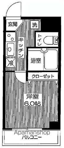 ヴェルト池袋ウエストフォート(1K/2階)の間取り写真