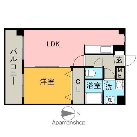 レークサイドSK(1LDK/1階)の間取り写真