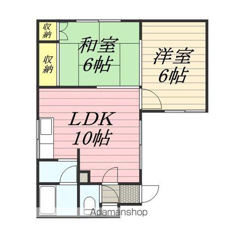 メイプルハウス(2LDK/2階)の間取り写真