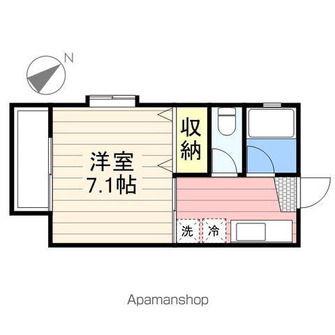 アルト弁天(1K/1階)の間取り写真