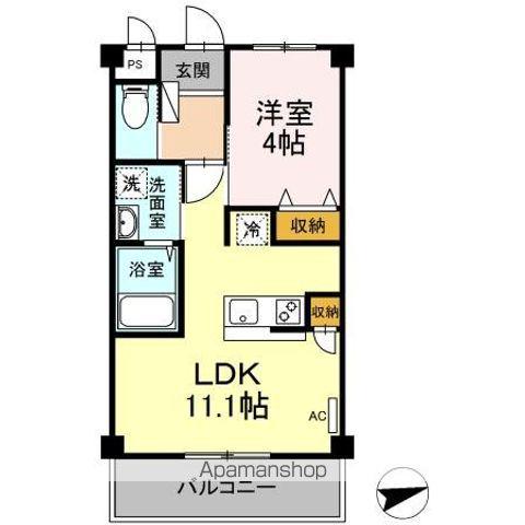 CUESTA M(1LDK/1階)の間取り写真