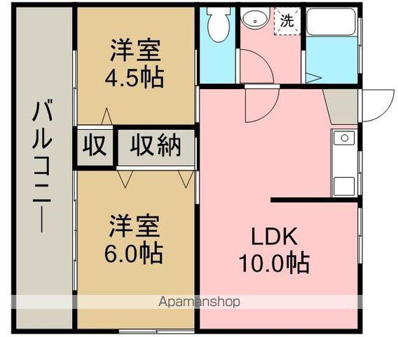 サンコーポ(2LDK/2階)の間取り写真