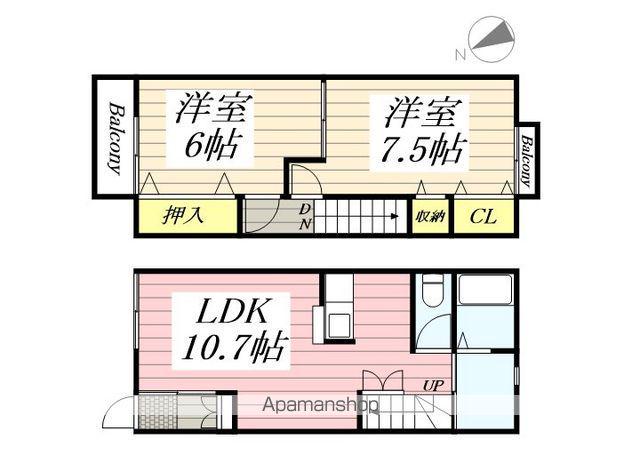 BLOOM彩(2LDK/1階)の間取り写真