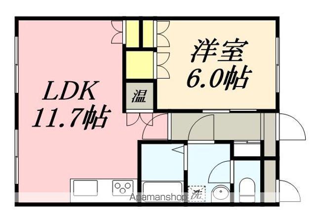ルーブルヤマトⅡ(1LDK/3階)の間取り写真