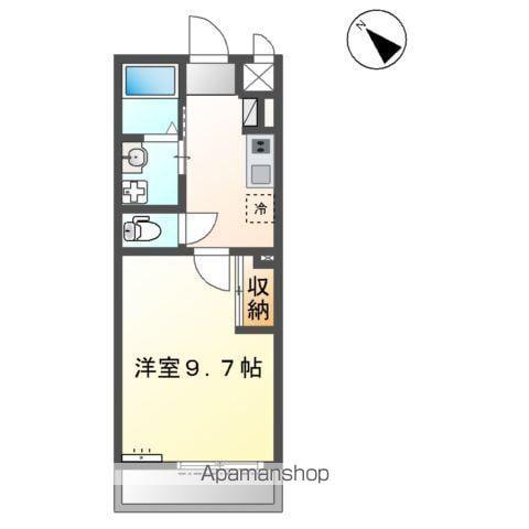 BELSOLE(1K/1階)の間取り写真