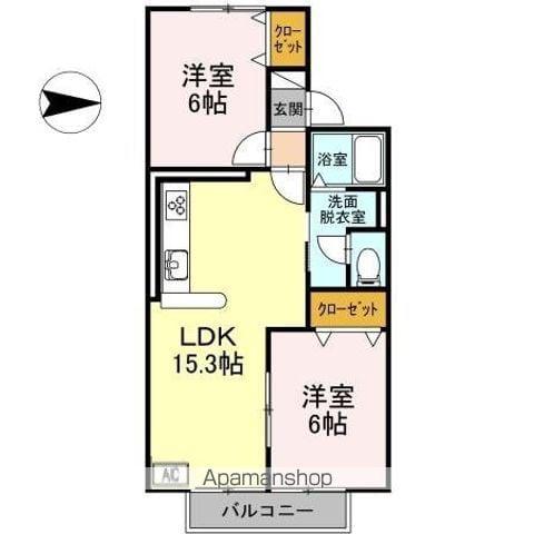 セントポーリア(2LDK/2階)の間取り写真