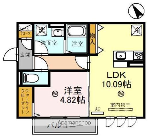 ヴェルクレール(1LDK/3階)の間取り写真