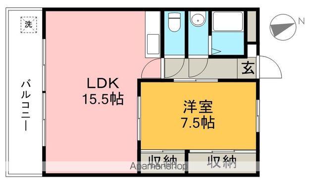 とさでん交通後免線 知寄町三丁目駅 徒歩7分 11階建 築35年(1LDK/9階)の間取り写真