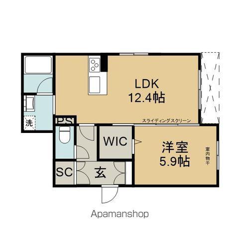 レジデンスHTK(1LDK/1階)の間取り写真