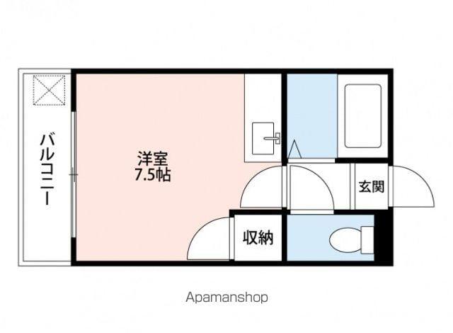 ビラコーポ和白(ワンルーム/4階)の間取り写真