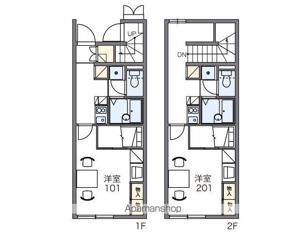 レオパレスさくら(1K/1階)の間取り写真