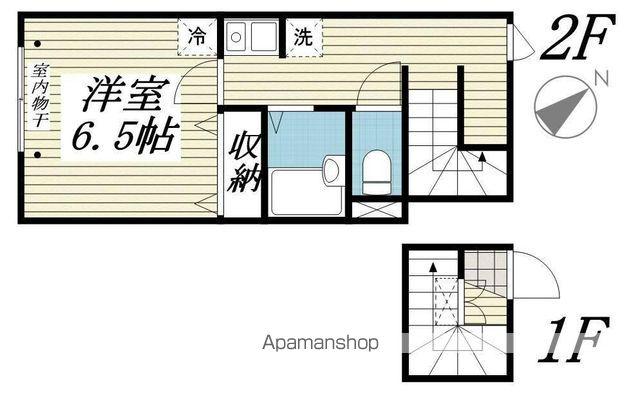 プラージュ知手C(1K/2階)の間取り写真