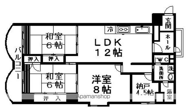 アクシス鷹匠(3SLDK/4階)の間取り写真
