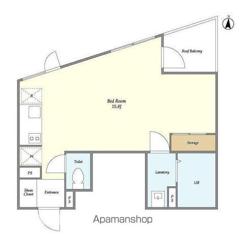 ヴィラ・ハーモニー不動前(ワンルーム/2階)の間取り写真