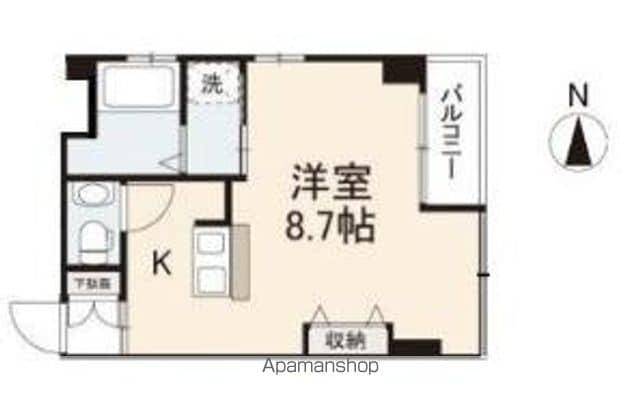 コリドールエスエフ(ワンルーム/6階)の間取り写真