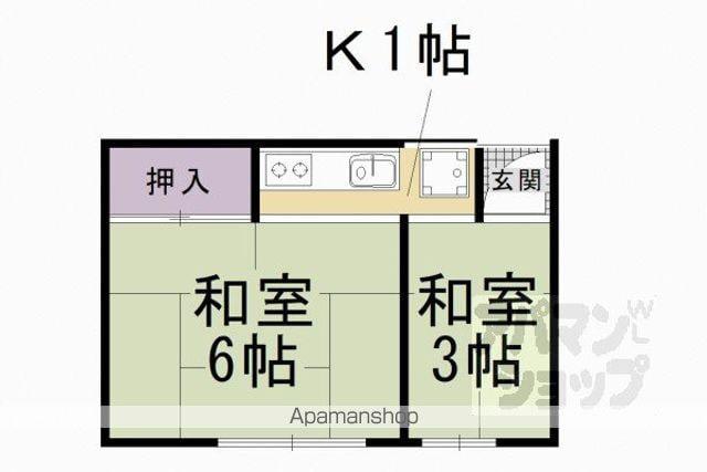 木谷アパート(2K/2階)の間取り写真