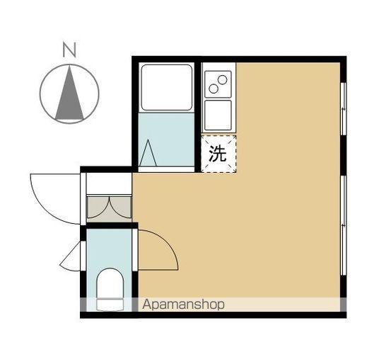 ソレイユ若里(1K/2階)の間取り写真